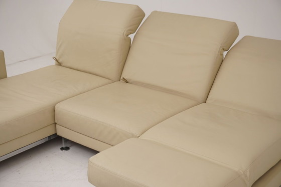 Image 1 of Canapé-lit multifonctionnel en cuir beige Moule de Brühl & Sippold