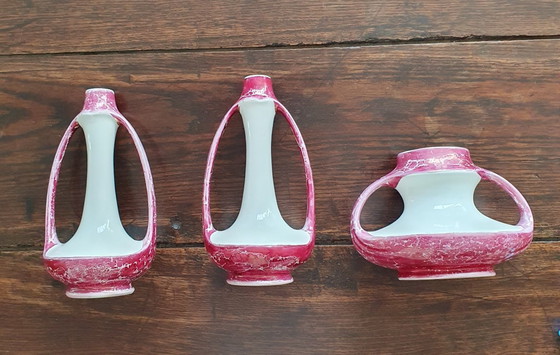 Image 1 of Art Deco vase set NIMY (Belgian pottery ca. 1920)