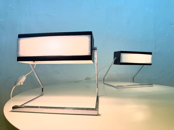 2 Cosack table lamps, model 7851, 1960s, minimalist design – Chrome (photo 4 of 13)