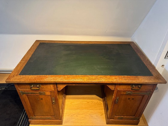 Image 1 of Escritorio antiguo art deco de roble