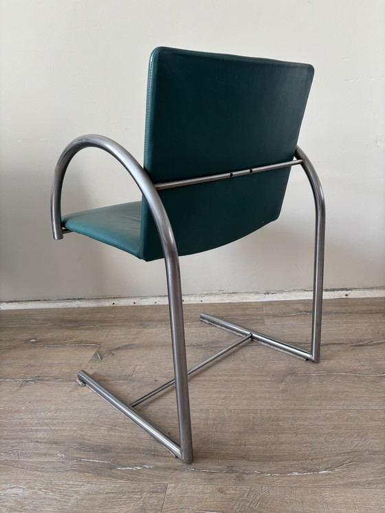 Satz von 4 Karel Boonzajer & Pierre Mazairac „Cirkel-1“ Esszimmerstühlen Metaform, 1970er Jahre – Leather (photo 7 of 14)