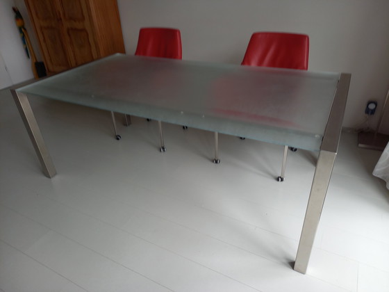 Image 1 of Glass Dining Table With 4 Chairs