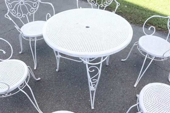 Image 1 of Tuinset met tafel en 6 fauteuils, Italië, jaren 70