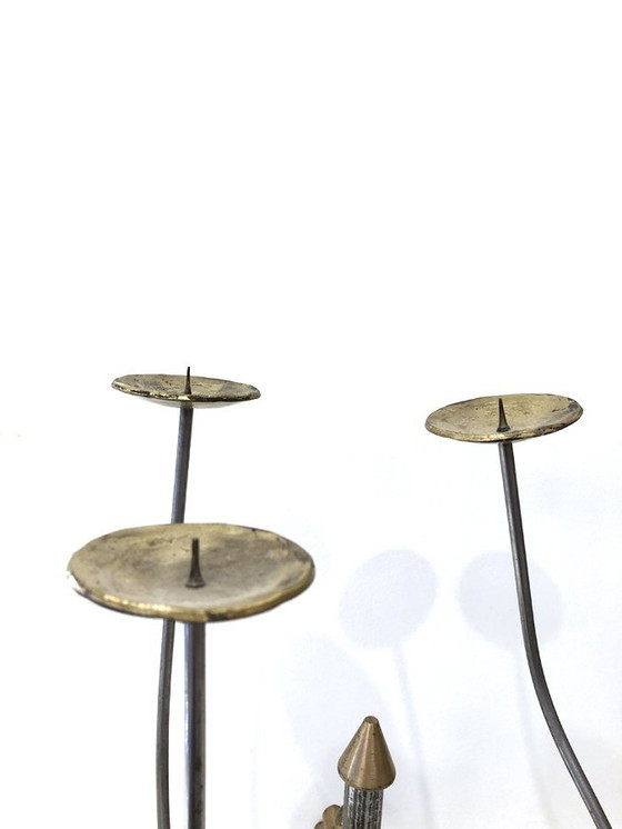 Image 1 of Bronzen kandelaar, Duits ontwerp, 20e eeuw