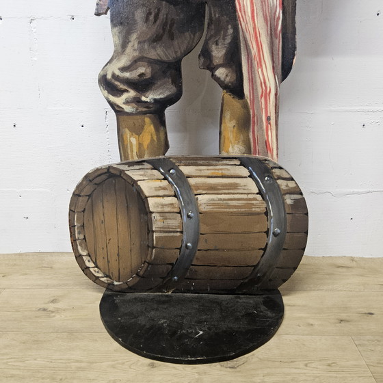 Image 1 of Statue de Jack Sparrow en bois, faite à la main, grandeur nature (pirates des Caraïbes) statue de pirate