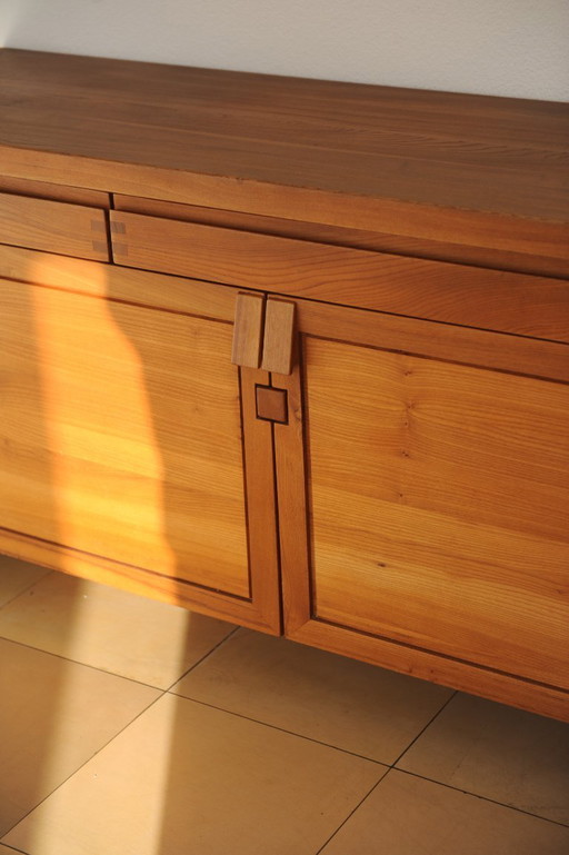 Pierre Chapo R08 Sideboard Buffet, Ulmenholz, Frankreich 1960