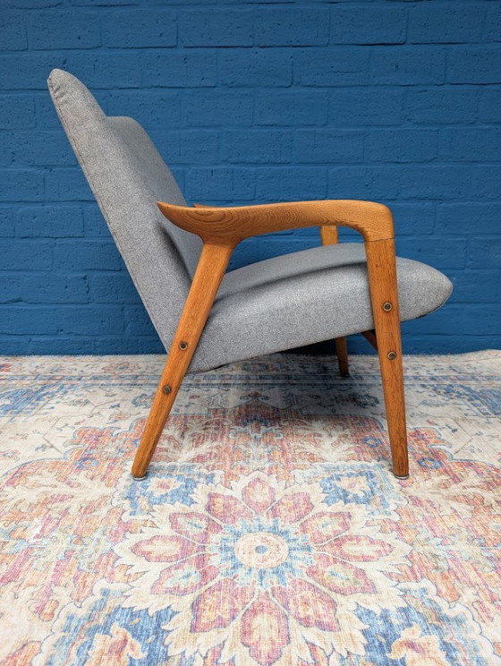Poltrona vintage, Yngve Ekström per Swedese, anni '60 – Poltrone, Wood, Cotton (photo 6 of 10)