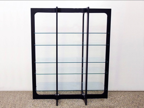 Image 1 of Wood and Glass Bookcase from Bernini, 1970