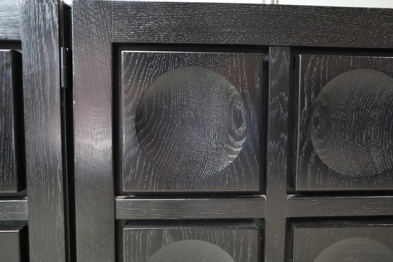 Image 1 of Schwarzes brutalistisches Sideboard von Frans Defour, Belgien 1970er