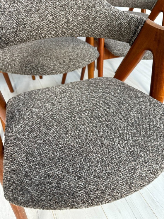 Image 1 of Juego de 8 sillas de comedor danesas "Compass" de teca de Kai Kristiansen para Schou Andersen Møbelfabrik, años 60