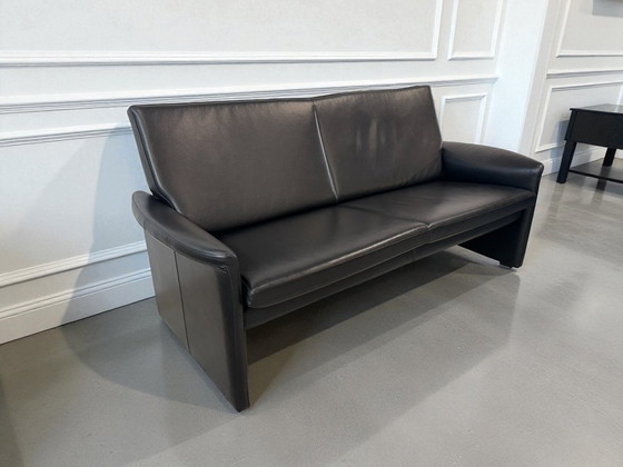 Image 1 of Leolux Antipode bank– zwart leer