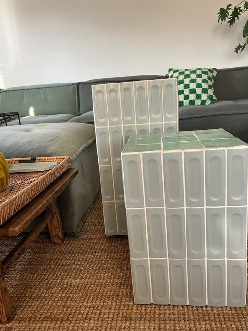 Tables carrelées, table d'appoint carrelée