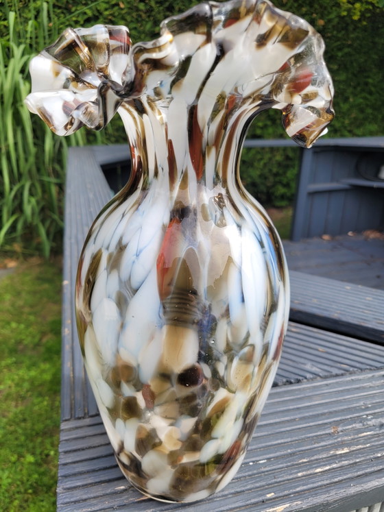 Image 1 of Large hand-blown Murano vase - Vintage - Italy 35 cm