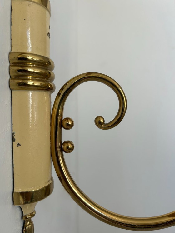 Image 1 of Coppia di applique in ottone patinato, Francia, 1940