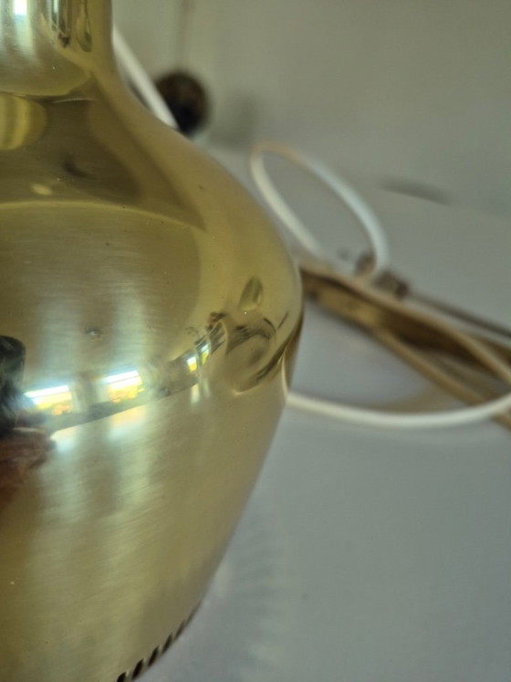Image 1 of Set of 2 Golden bell lamps by Alvar Aalto, Denmark, 1950s