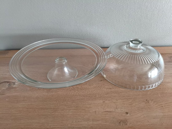 Image 1 of Cupola di formaggio o pasta sfoglia vintage. 3 pezzi. 2 presentazioni.