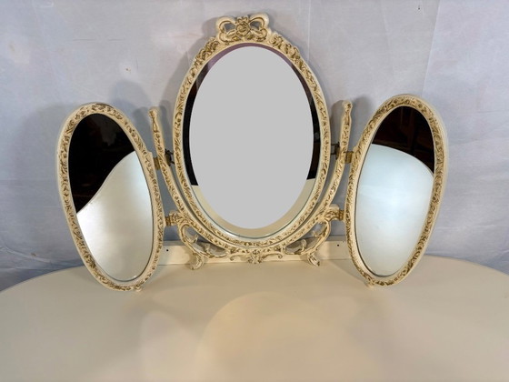 Image 1 of Romantic Vintage Shabby Chic Brocante Dressing Table Louis Style French Chic  A truly beautiful and elegant vintage dressing tab