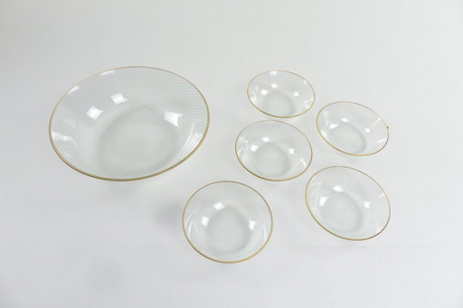Heye Filigran Glass, Fruit salad set circa 1950-60.