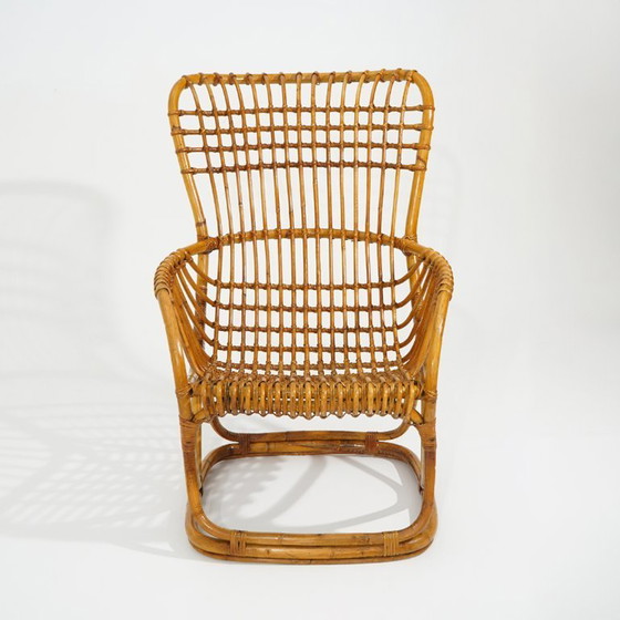 Fauteuil van rotan en gevlochten riet, jaren 60 – Rattan (photo 8 of 14)