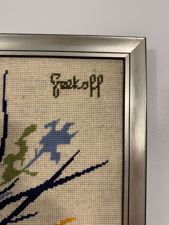 Image 1 of Tapisserie Brodée Elie Grekoff Années 60