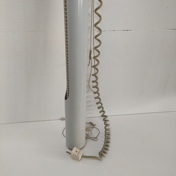 Image 1 of Vintage grijze 'fluorencent tube lamp' jaren 70/80. 