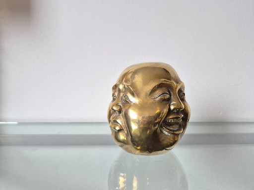Four faces (four emotions) brass Buddha