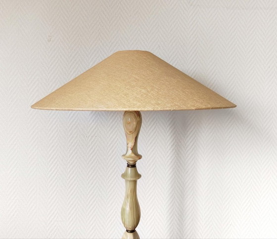 Image 1 of Lampe en onyx 62cm vintage 1970