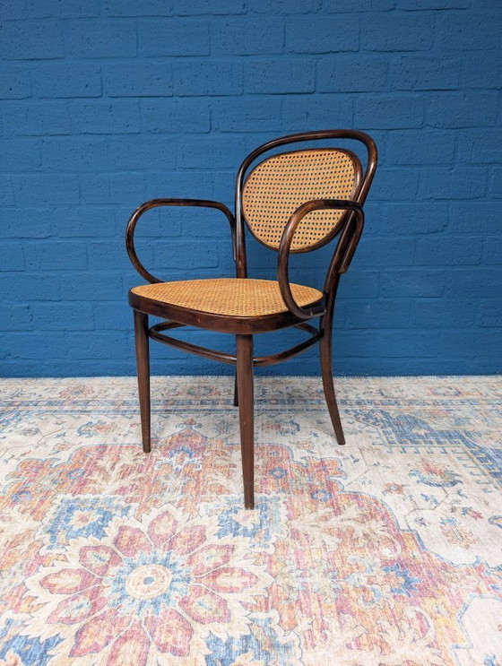 Image 1 of 7x Vintage rattan chairs, model 215r, Thonet