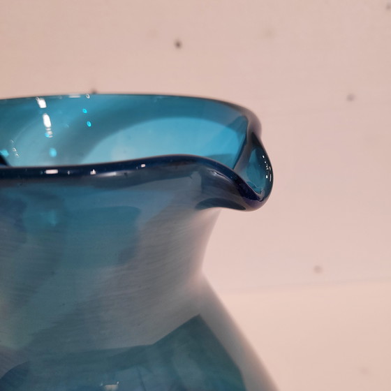 Image 1 of Jarra cristal soplado azul, 50’s - Italia