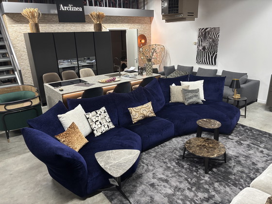 Image 1 of Edra Standard modular Sofa fabric purple & blue LP 30,180,-