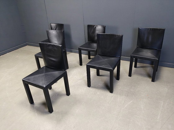 Image 1 of Sillas de comedor Arcadia de Paolo Piva para B&B Italia, juego de 6