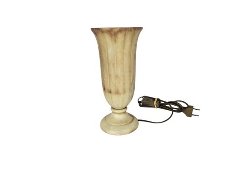 A. Pegasan S.L. - alabaster - Spain - goblet table lamp - 80s