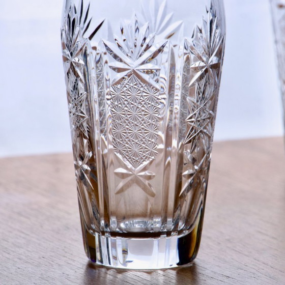 Image 1 of 7 antieke geslepen kristallen longdrinkglazen