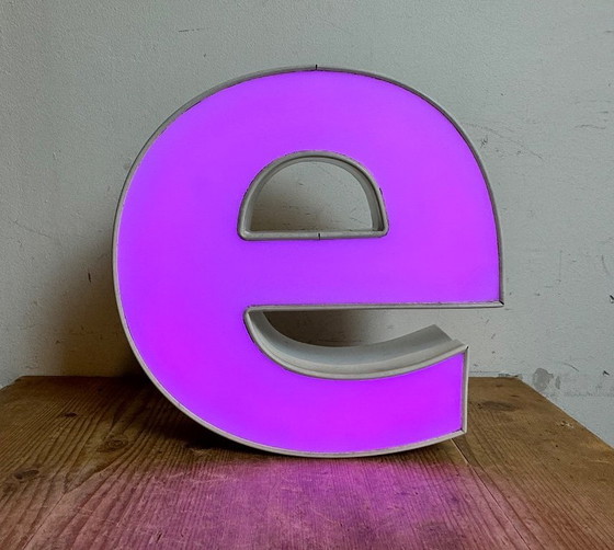Image 1 of Vintage Illuminated Letter E , 1980s