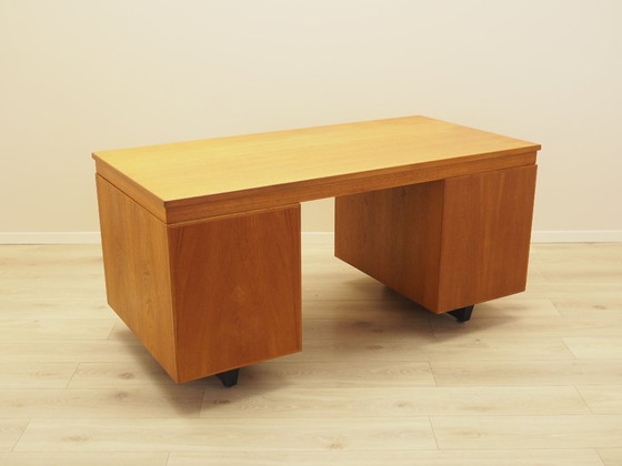 Executive Schreibtisch mit neun Schubladen und ausziehbarer Oberfläche, Teakfurnier, Nipu, Dänemark, 1970er (photo 19 of 21)