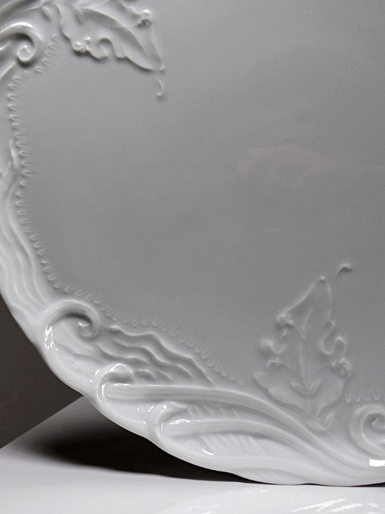 Image 1 of Large vintage/antique white fine Limoges porcelain pie dish