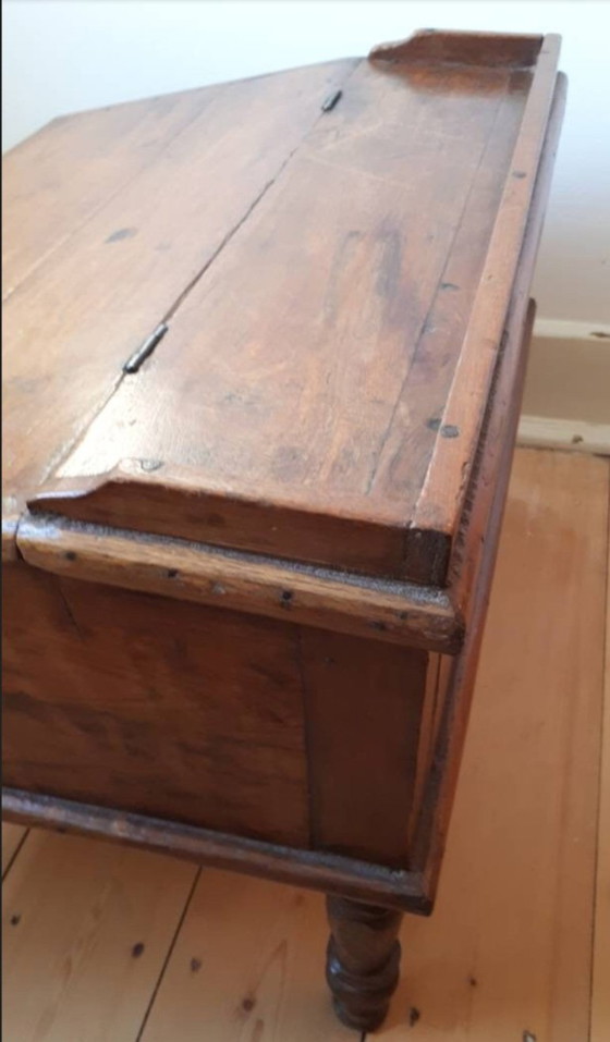 Antiek schuin schrijfbureau van Louis Philippe – Wood, Brass (photo 5 of 10)
