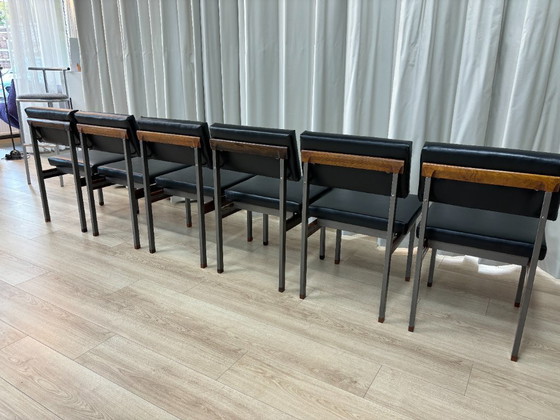 Image 1 of 6x PALI Dining chairs - Louis van Teeffelen for Wébé - 1960s