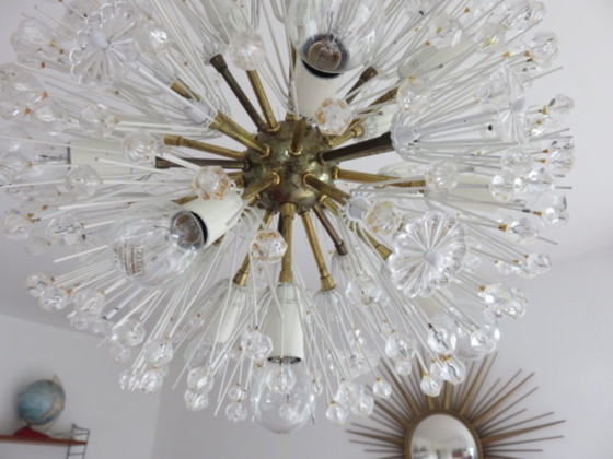 Image 1 of "Snowball" "Dandelion" chandelier, 17 lights, by Emil Stejnar for Rupert Nikoll, Austria, 1950