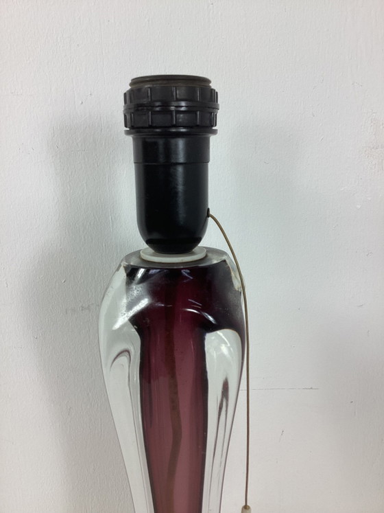 Image 1 of Vintage Sixties Flygsfors large glass lamp Swedish Paul Kedelv