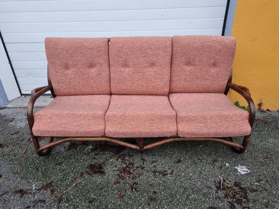 Image 1 of 1980 rattan living room
