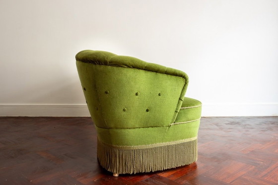 Image 1 of Green velvet vintage sofas