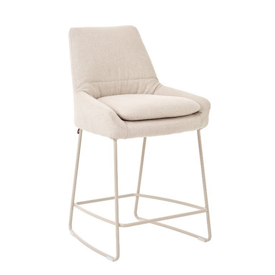 3 Barstoelen Fabr. Mobitec Model Saga – Barkrukken, Metal, Textile (photo 4 of 7)