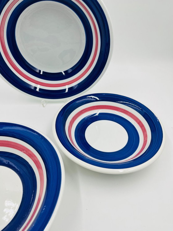 Set di 3 piatti fondi in maiolica dall'Italia FCI, Stoviglie, Ceramica, Rosso (foto 4 di 11)