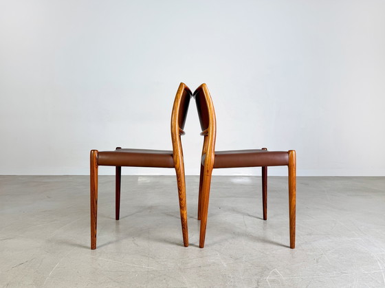 Image 1 of Lot de 2 chaises Niels Otto Møller Midcentury modèle 80 palissandre