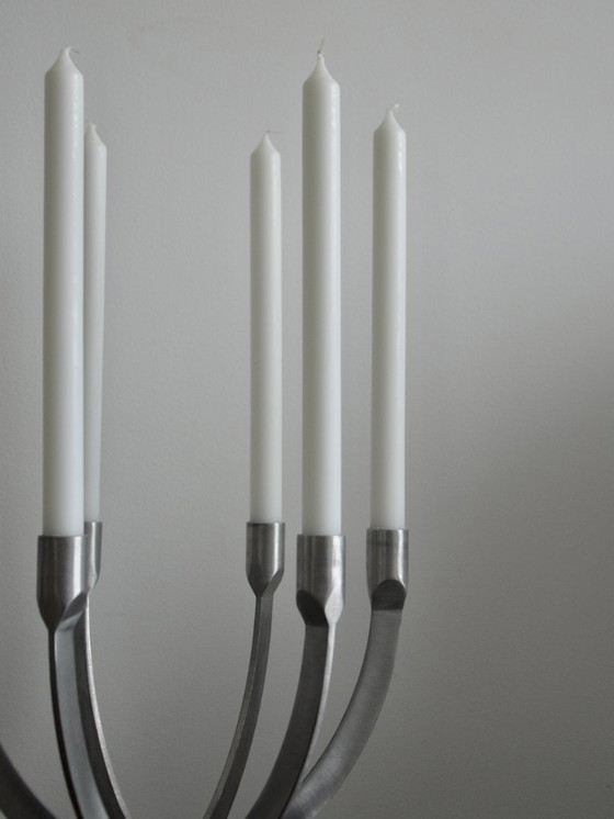 Image 1 of Lampadario vintage in metallo, design spaziale/futuristico/anni '70