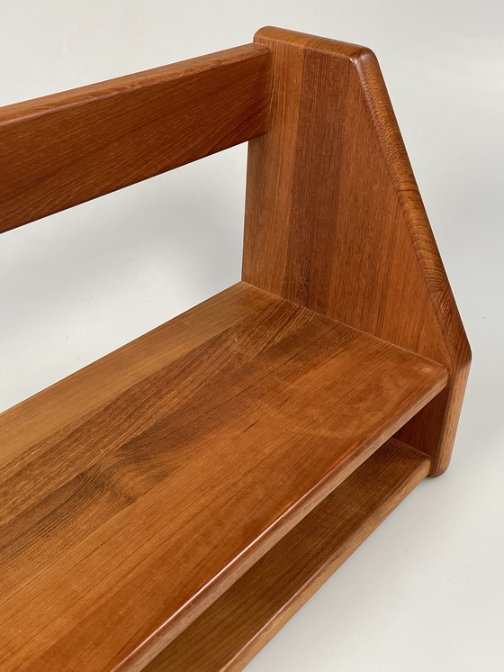 Image 1 of Vintage Wall Shelf, Dyrlund, Solid Teak, Denmark 1970's