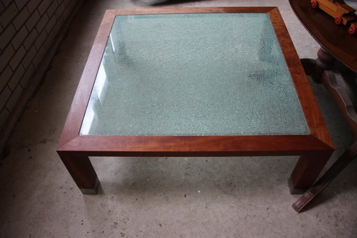 tavolino di design in vetro crackeld