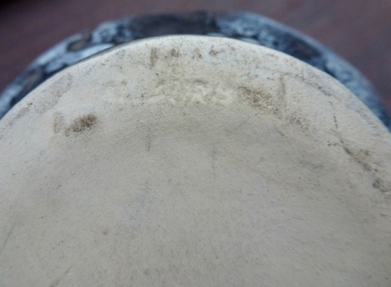 Image 1 of "Fat Lava" Vallauris vase with drip glaze.