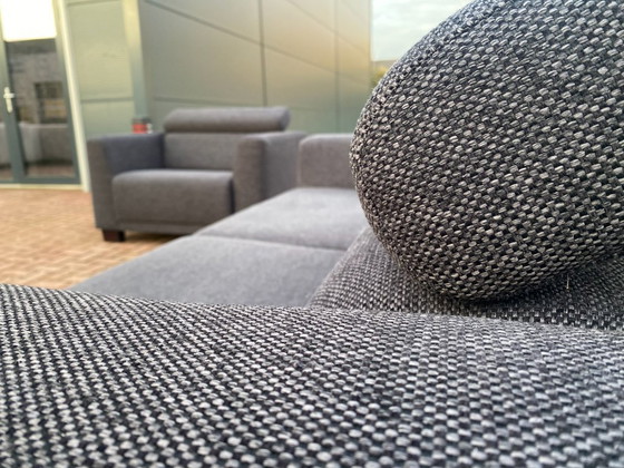 Image 1 of Set divano Montèl in tessuto grigio scuro - Comfort olandese di alta qualità - Relax regolabile - Consegna gratuita